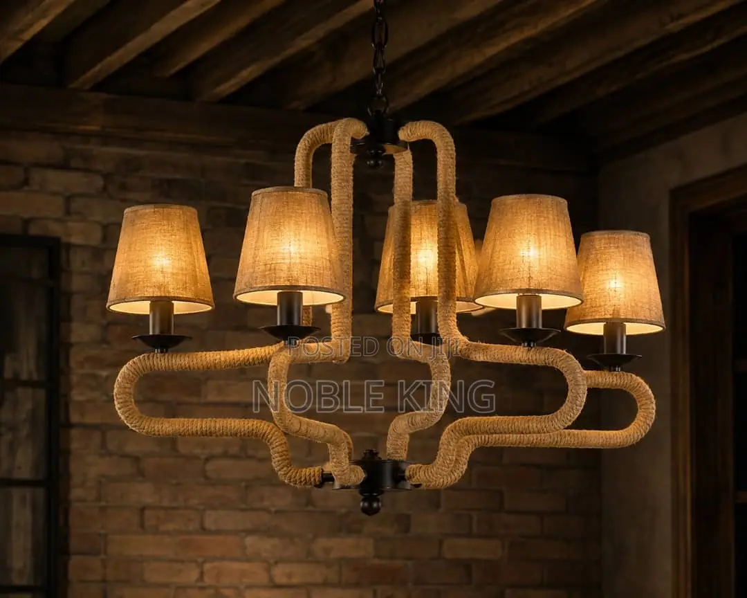 Italian Creative Designer Rope LED Pendant Lamp Restaurant Living Room