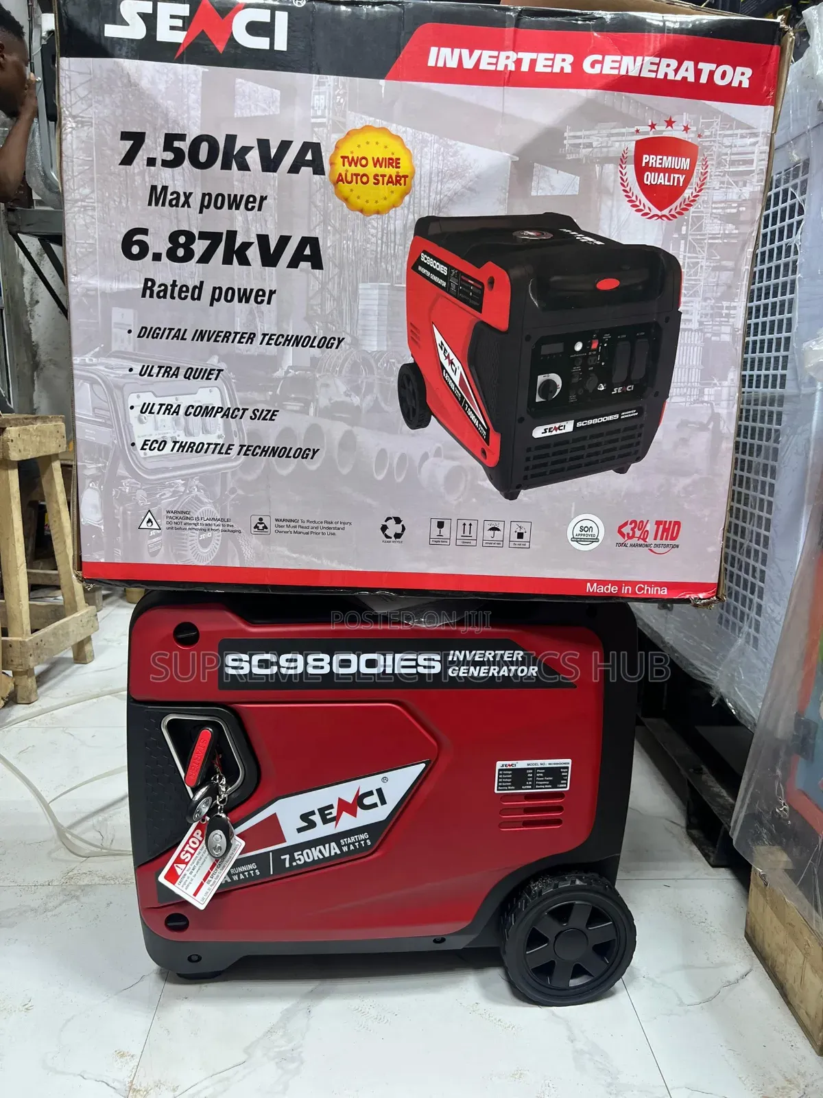 Senci 7.5kva Super Silent Remote Start Petrol Inverter Generator Set