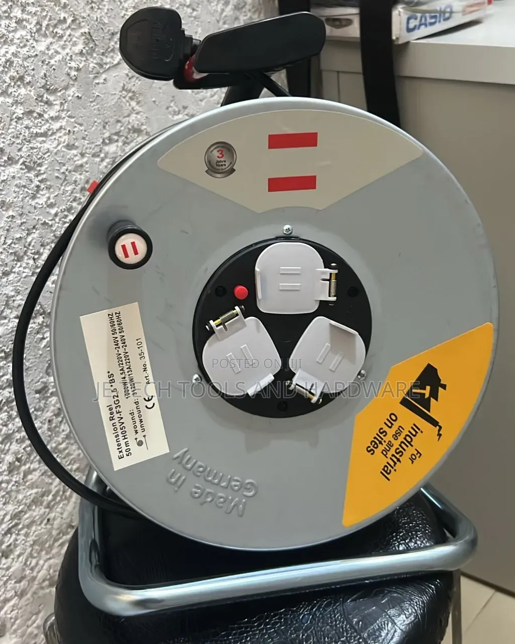 50m Heavy-Duty Industrial Extension Cable Reel (Art.-No. 35-101)