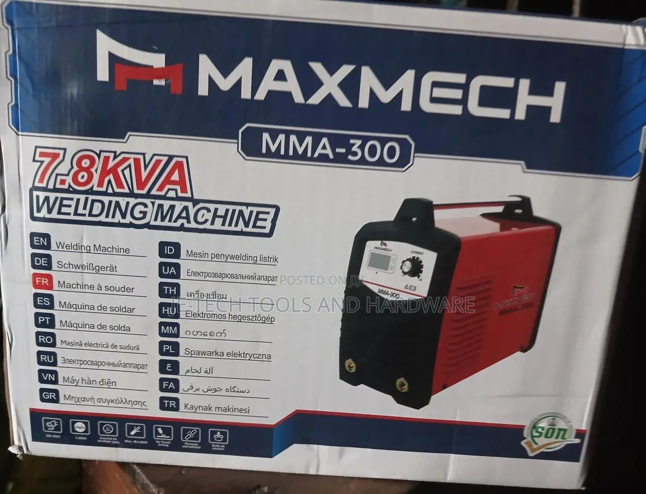 Maxmech MMA-300 Inverter Welding Machine With a Power Rating of 7.8KVA