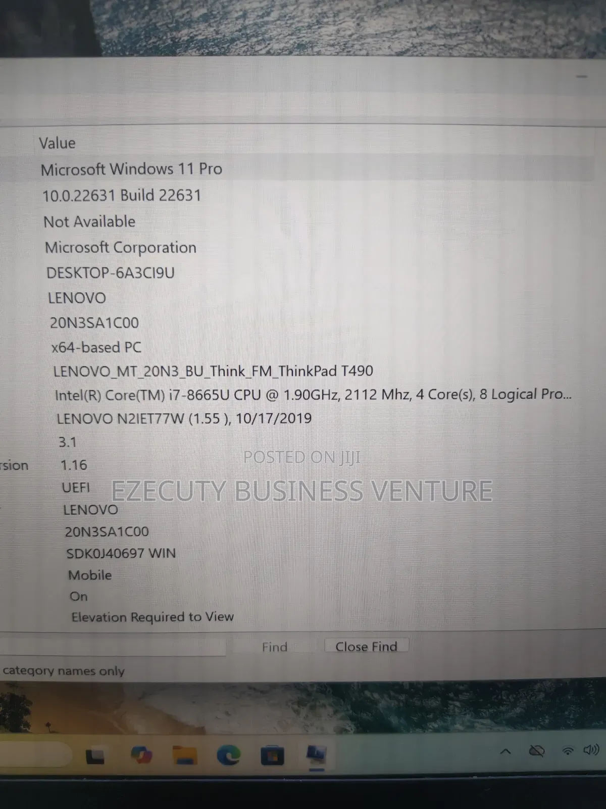 Laptop Lenovo ThinkPad T490s 16GB Intel Core i7 SSD 512GB