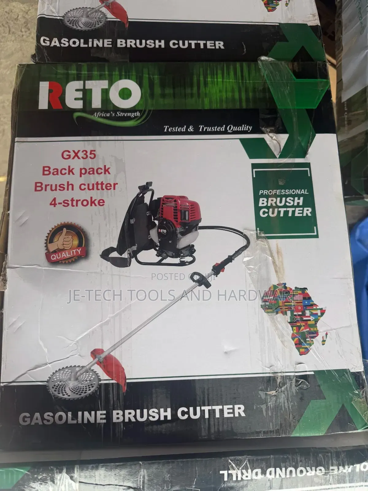 Reto GX35 4-Stroke Backpack Gasoline Brush Cutter
