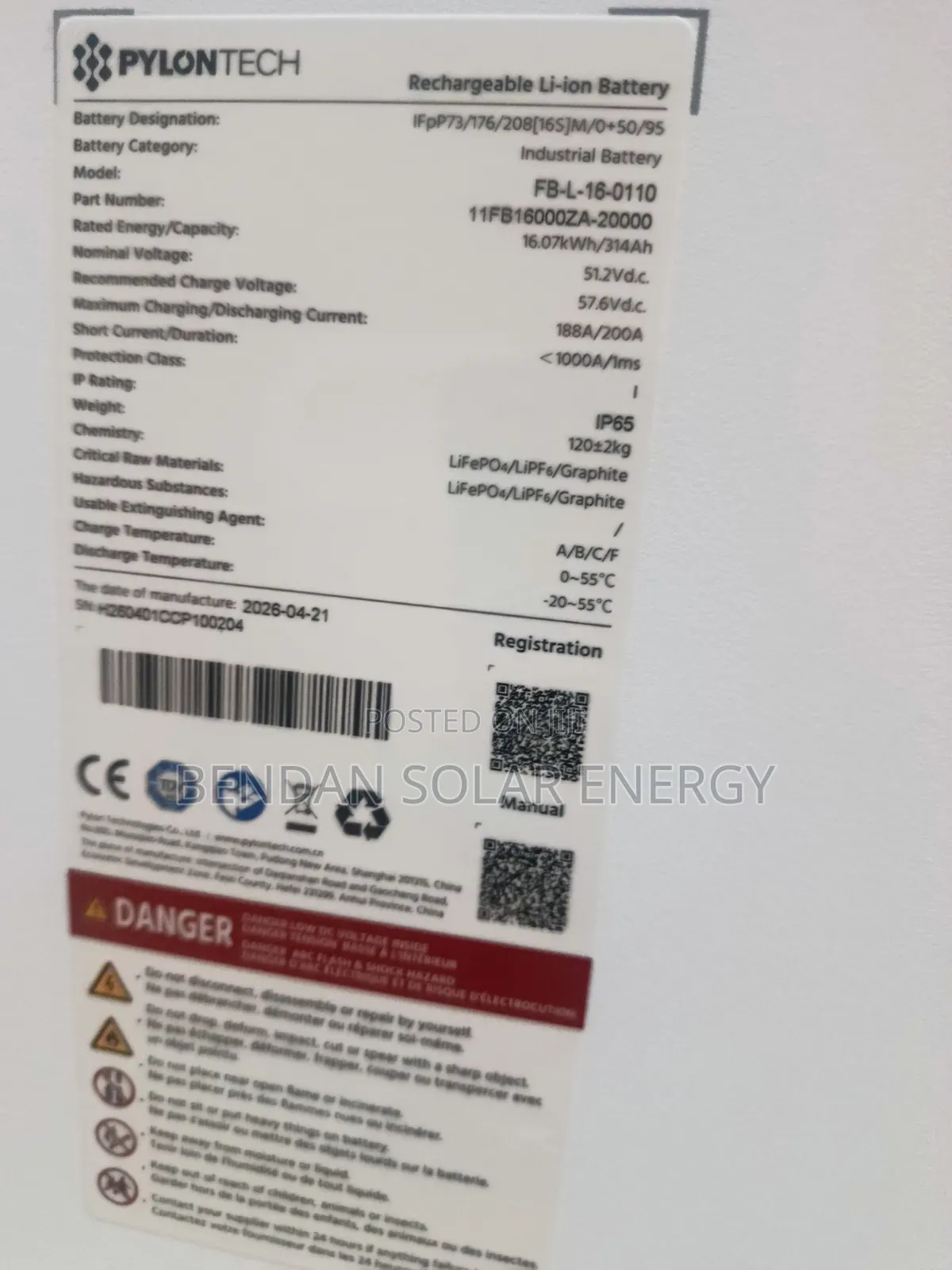Pylontech Fidus Plus 16kWh | 8000-Cycle Smart Lithium Battery | IP65