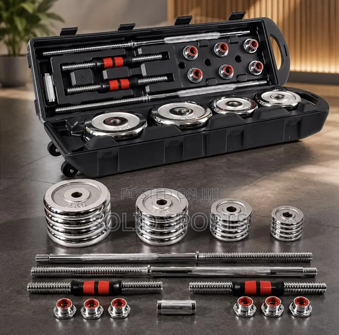50kg Dumbbell Set Chrome Original Payment on Delivery