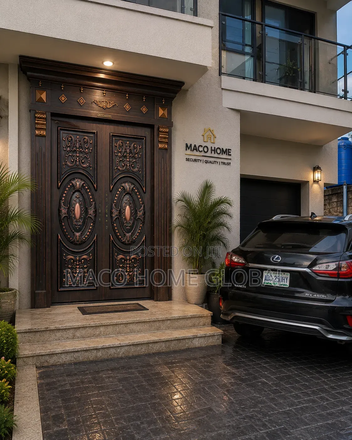 5ft by 8ft Full Copper Cast Security Door