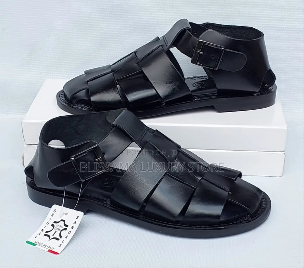 Vero Cuoio Luxury Genuine Leather Men Sandals – Comfortable & Durable