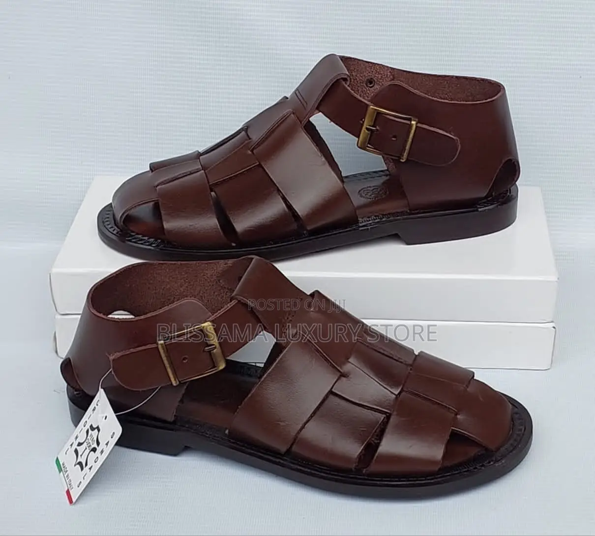 Vero Cuoio Luxury Genuine Leather Men Sandals – Comfortable & Durable
