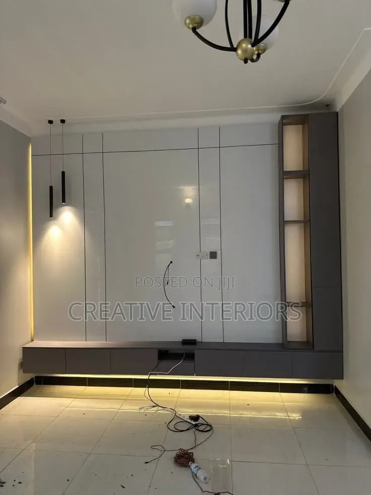 High Gloss TV Media Console Designs