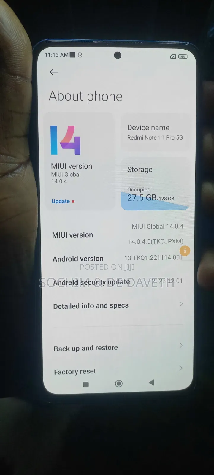 Xiaomi Redmi Note 11 Pro 5G 128 GB Blue