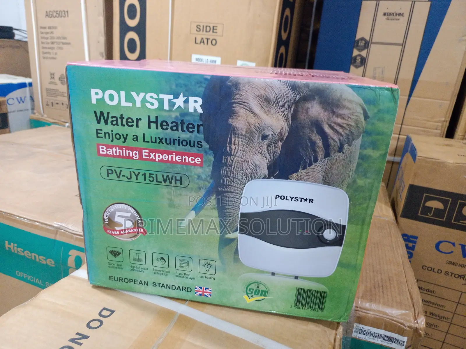 Polystar PV-JY15LWH 15L Vertical Electric Water Heater