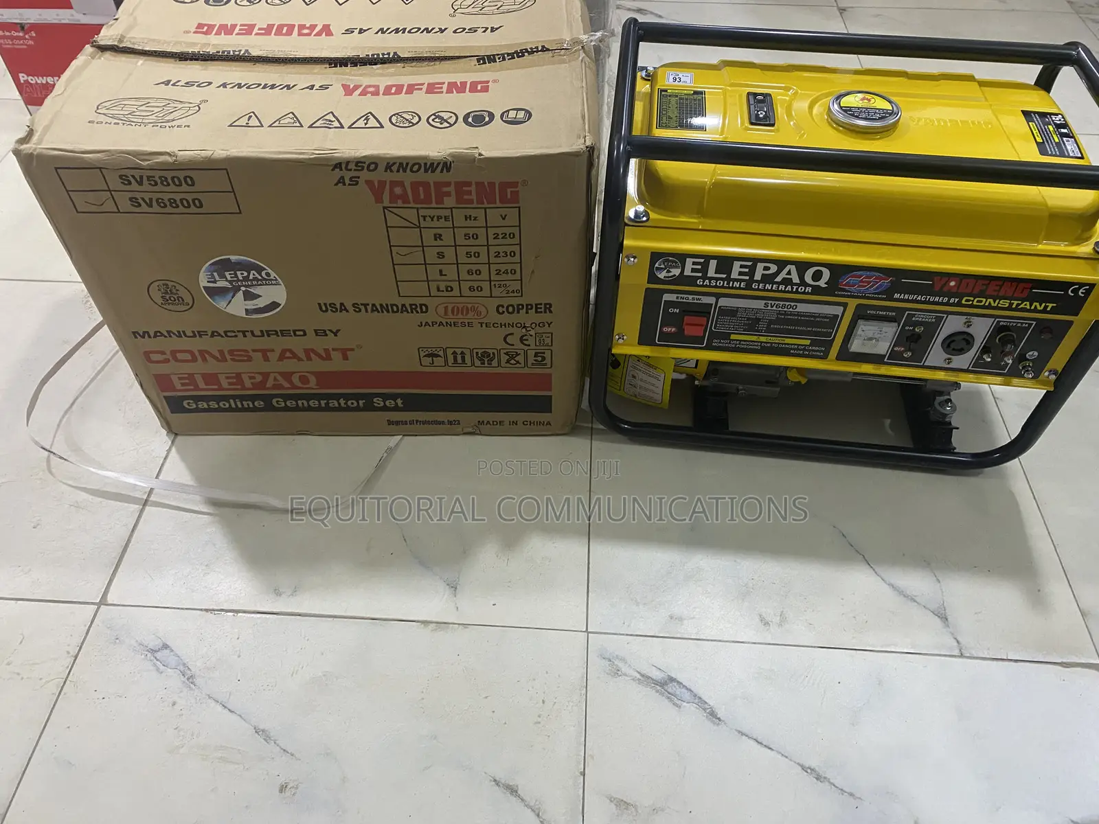 Original Elepaq SV6800 Gasoline Generator