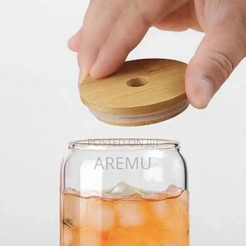 500ml Glass Cup With Straw Transparent Coffee Glasses Milk