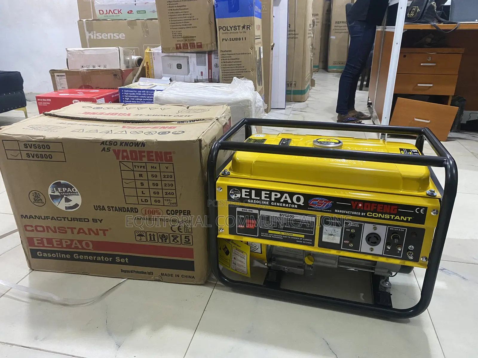 Powerful Elepaq SV6800 Gasoline Generator
