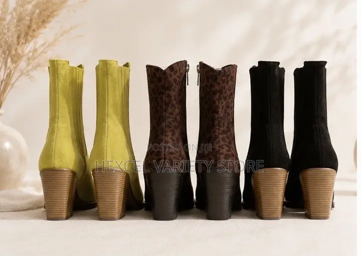 Luxury Ladies Ankle Boots With Metal Toe – 3 Colours