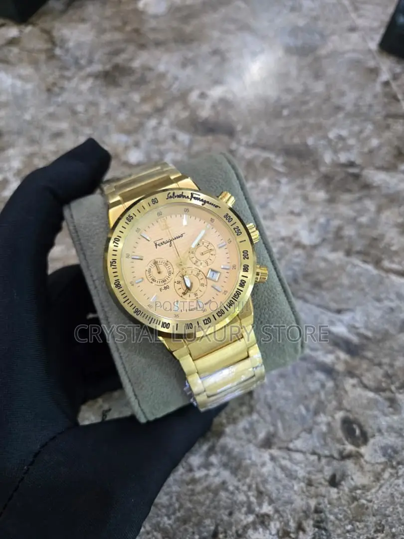 Ferragamo Quality Luxury Men Chain Strap Wristwatch