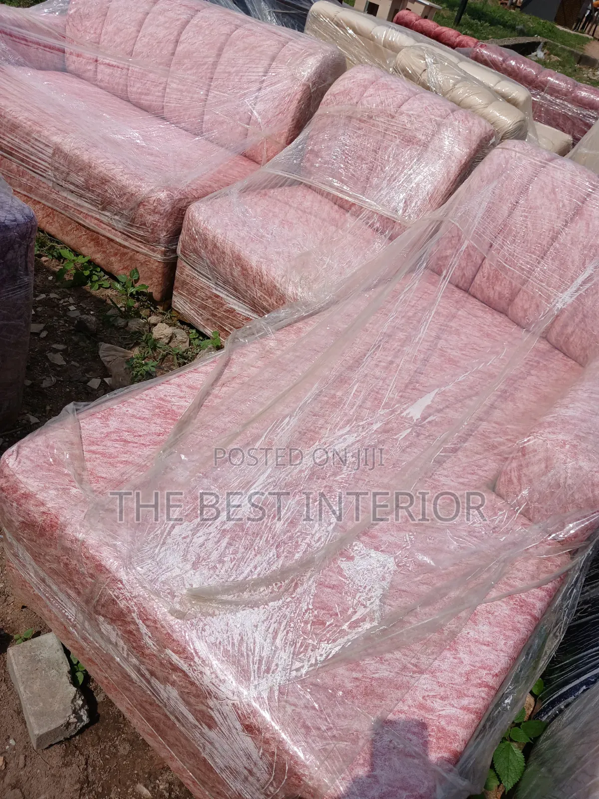 Premium Dusty Blush Pink Luxury Chair – Full Set ✨