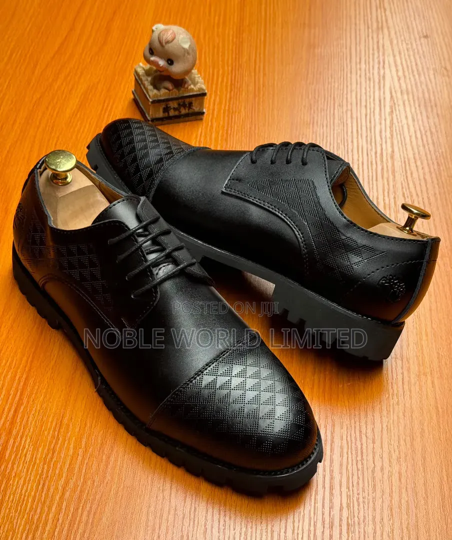 All Black Leather Shoes JCE 7s