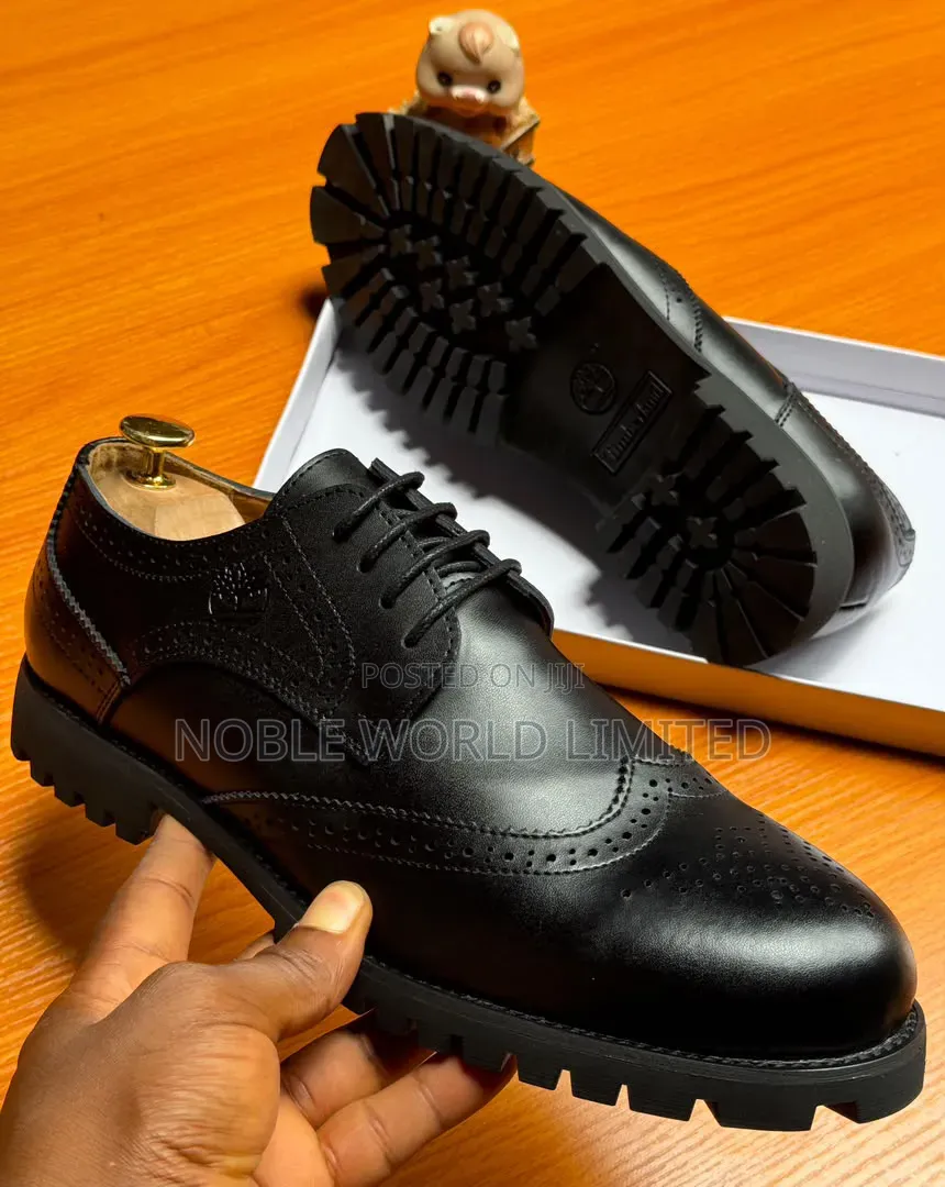 All Black Leather Shoes JCE 7s