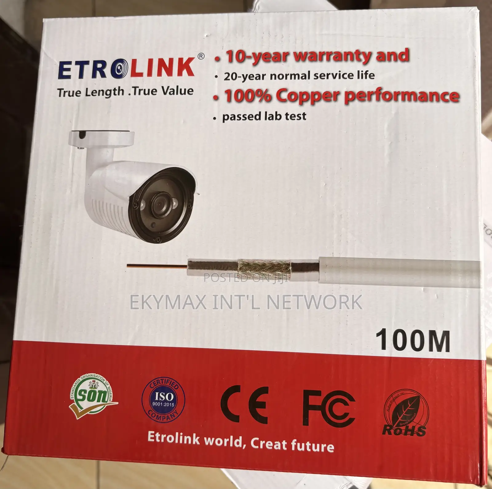 100m RG6u Capper White Color