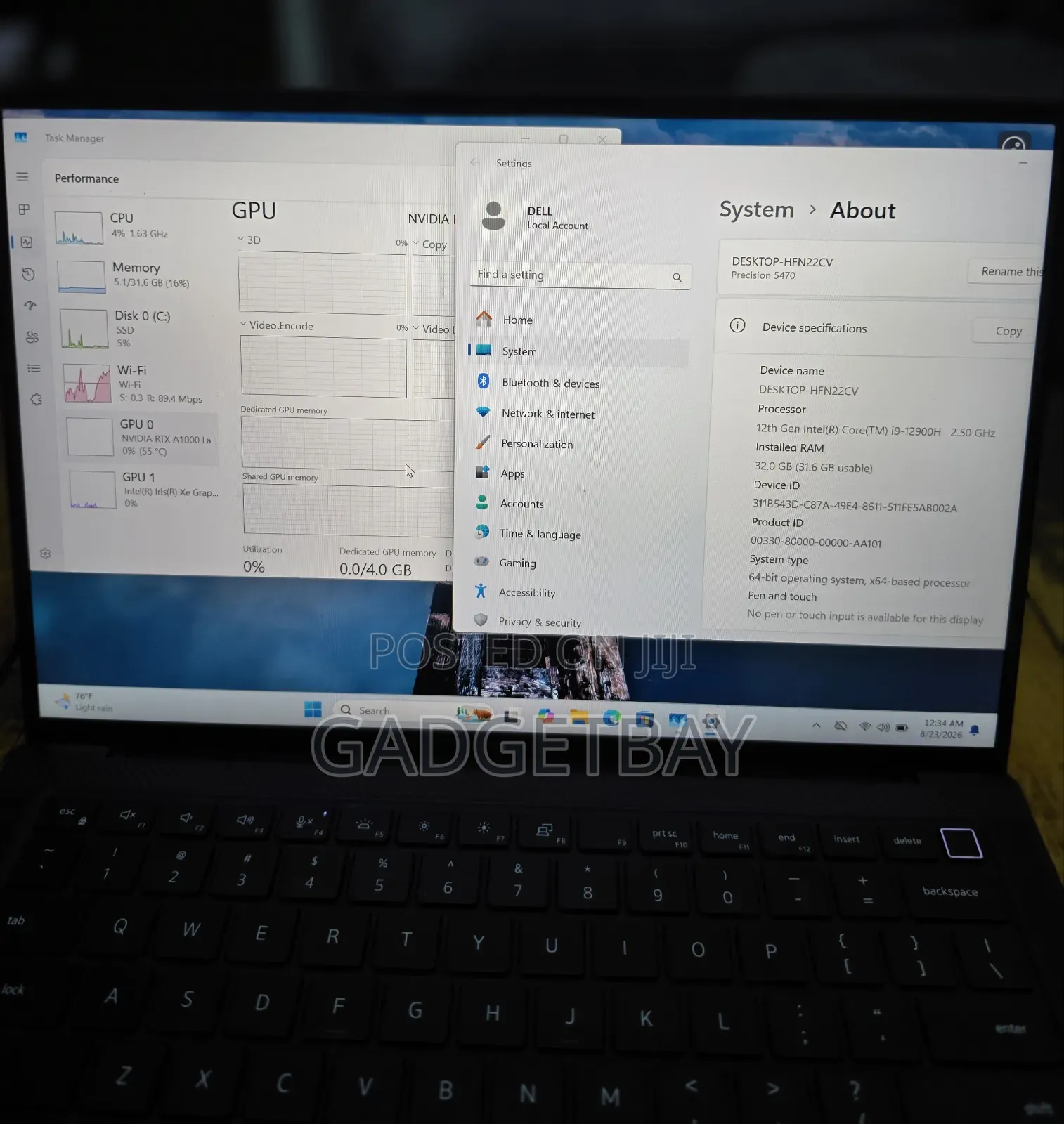 Laptop Dell Precision 5470 32GB Intel Core i9 SSD 1T