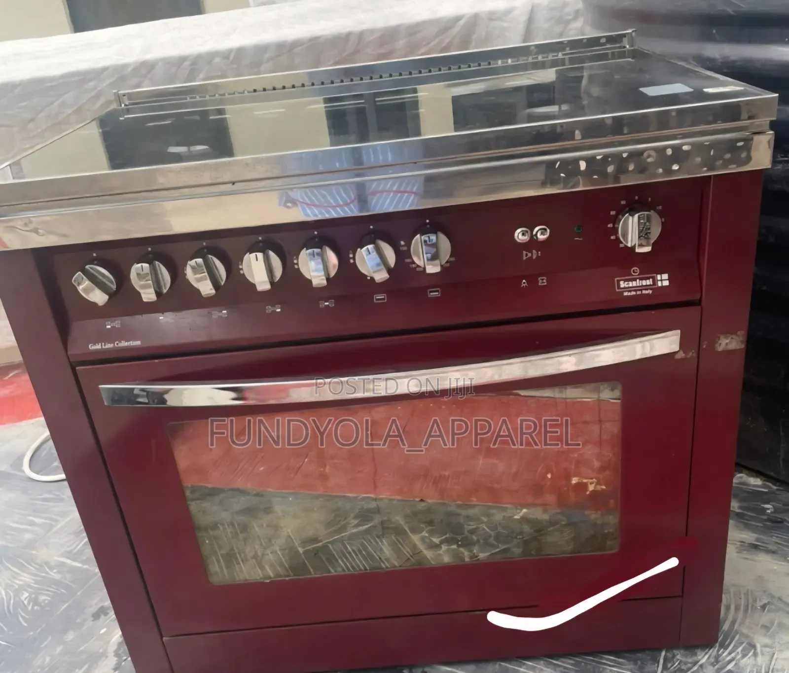 5 Burner Face Scanfrost Standing Gas Cooker Integrated Oven