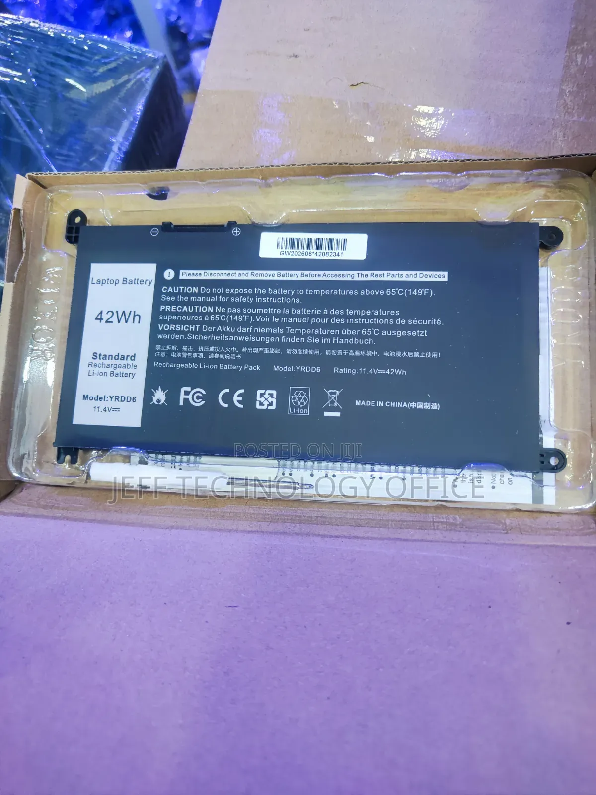Genuine Dell YRDD6 Lithium-Ion Laptop Battery