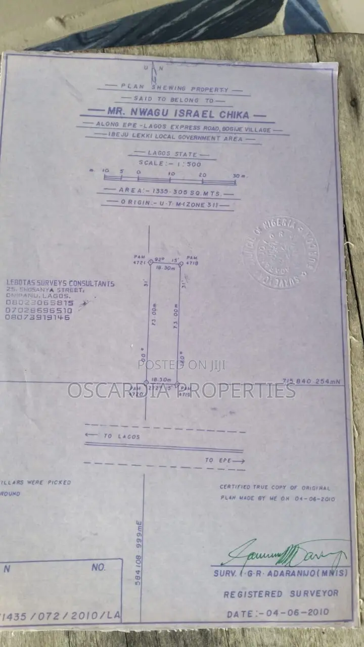 Approx 1333sqm Land Facing Lekki-Epe Expressway, BOGIJE Ibeju Lekki
