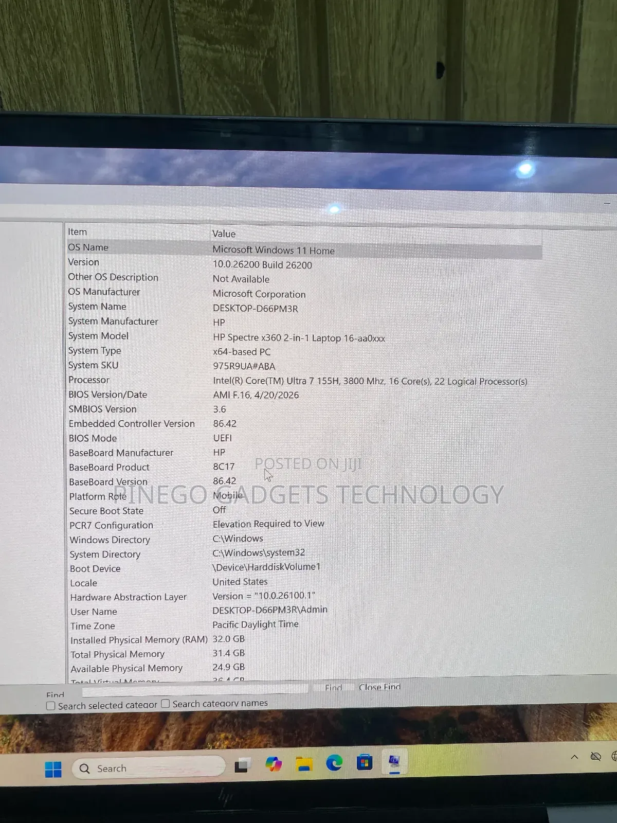 Laptop HP Spectre X360 32GB Intel Core Ultra 7 SSD 1T