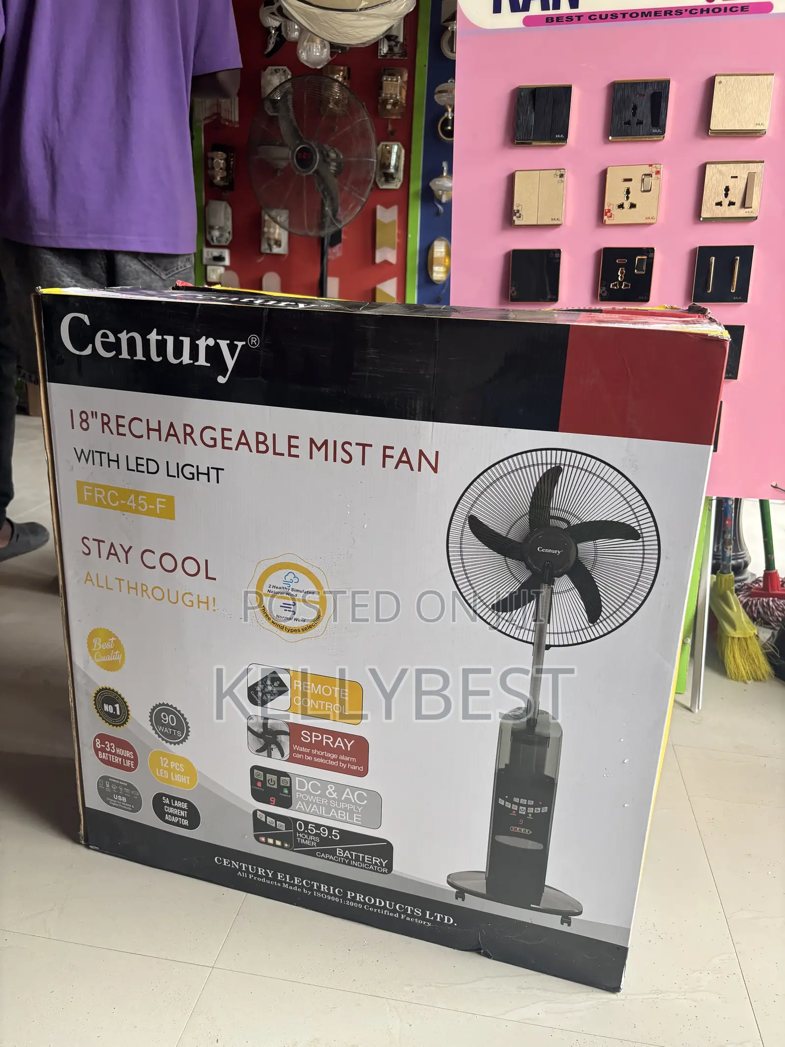 18” Recharge Mist Fan