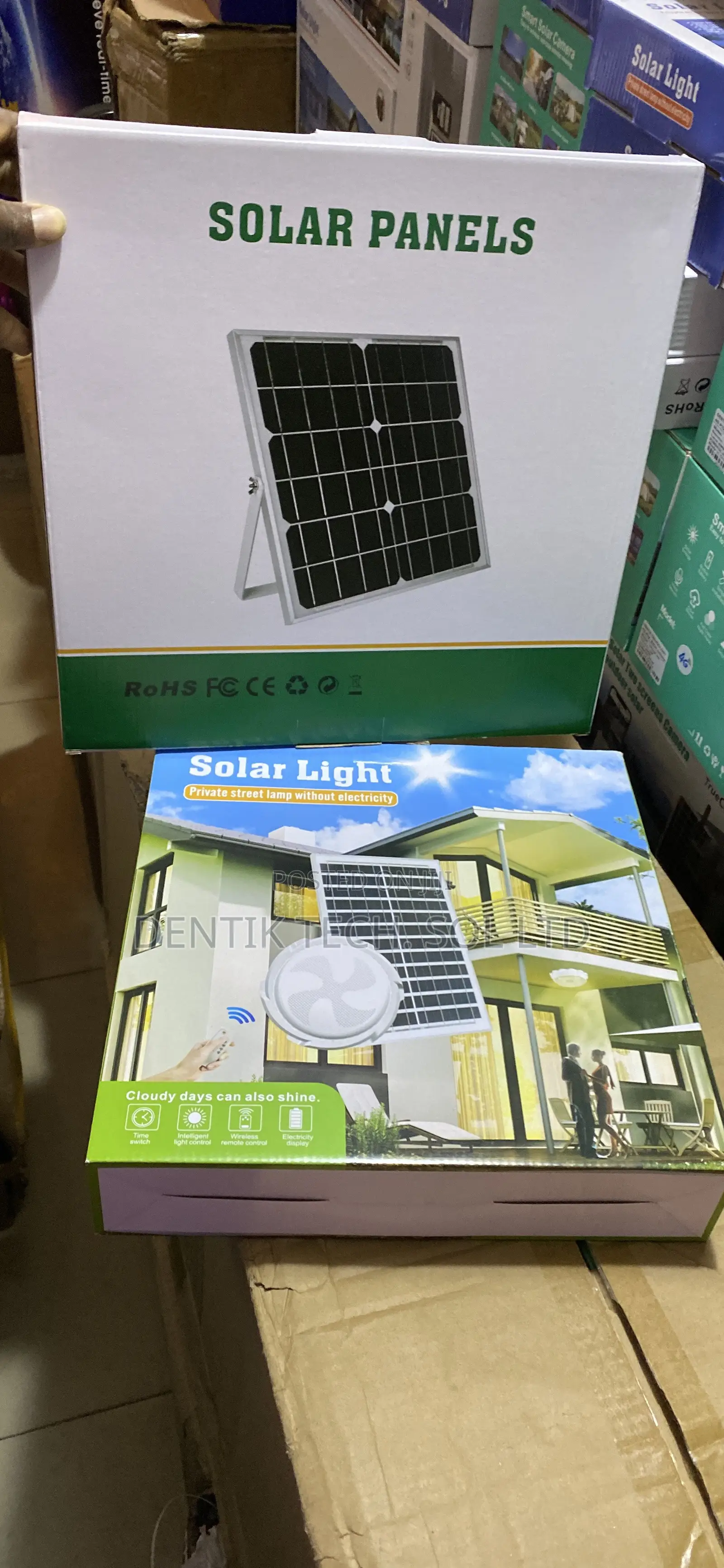 Solar Indoor / Outdoor Ceiling Light With Remote Control - 300watts