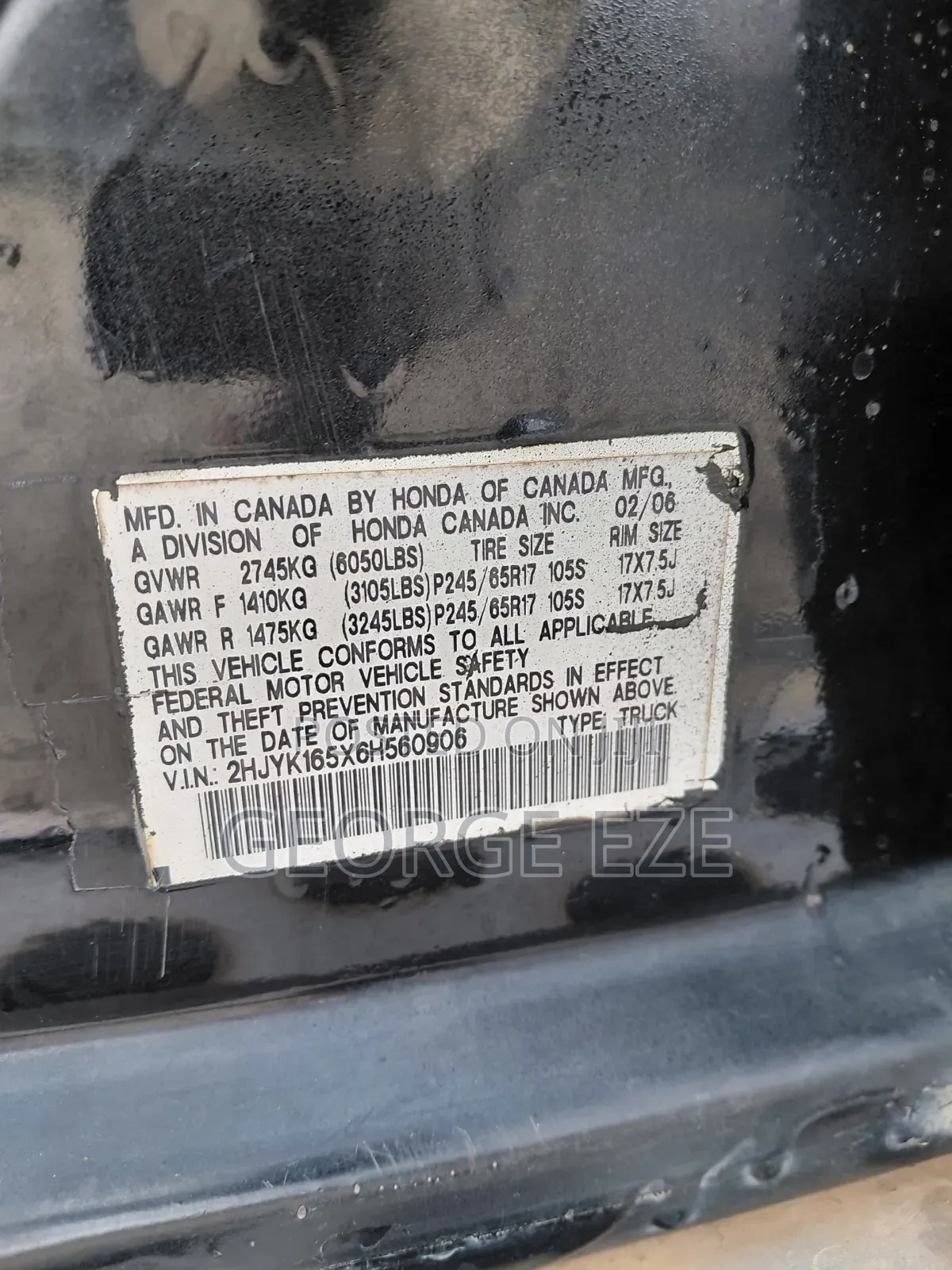 Honda Ridgeline 2008 Black