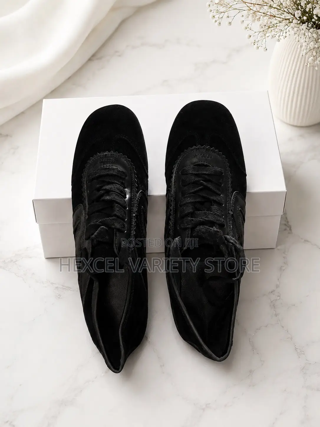 Luxury Black Lace-Up Casual Shoes – Stylish & Comfortable