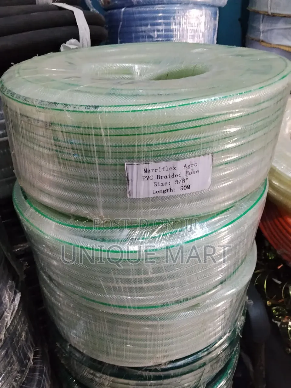 3/8" Food-Grade Braided Non Toxic Hose. 50 Meters in Bundle
