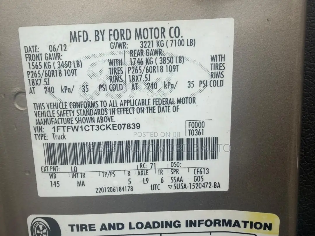 Ford F-150 King Ranch 2012 Beige