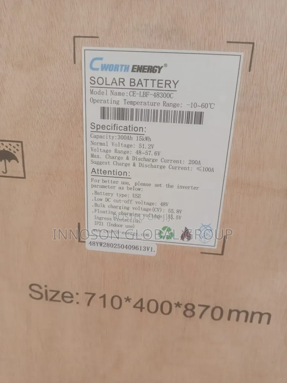 15kwh 51.2v Cworth Battery