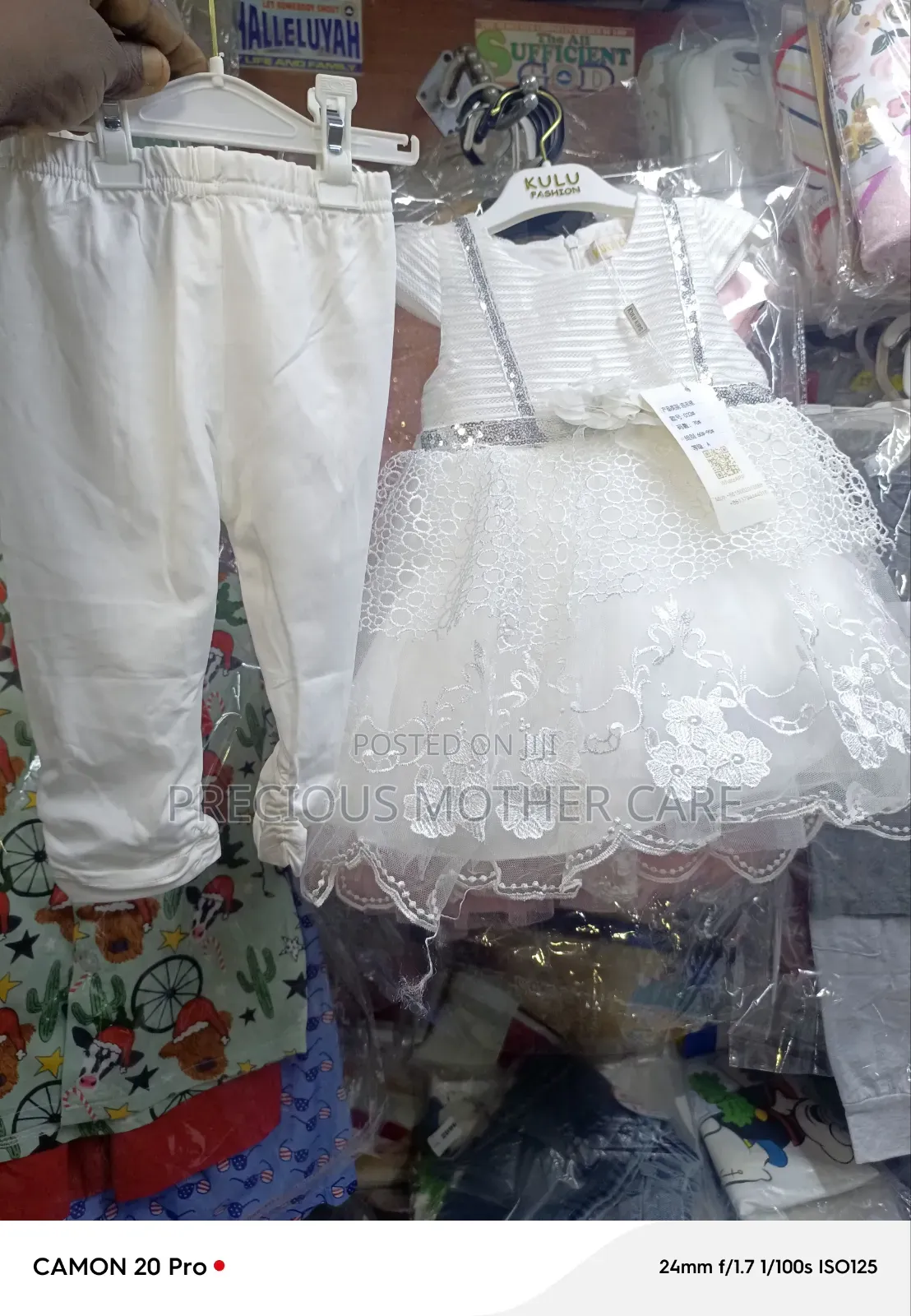 Girls Turkey Christening Gown and Leggings  for Naming,dedication 2pic