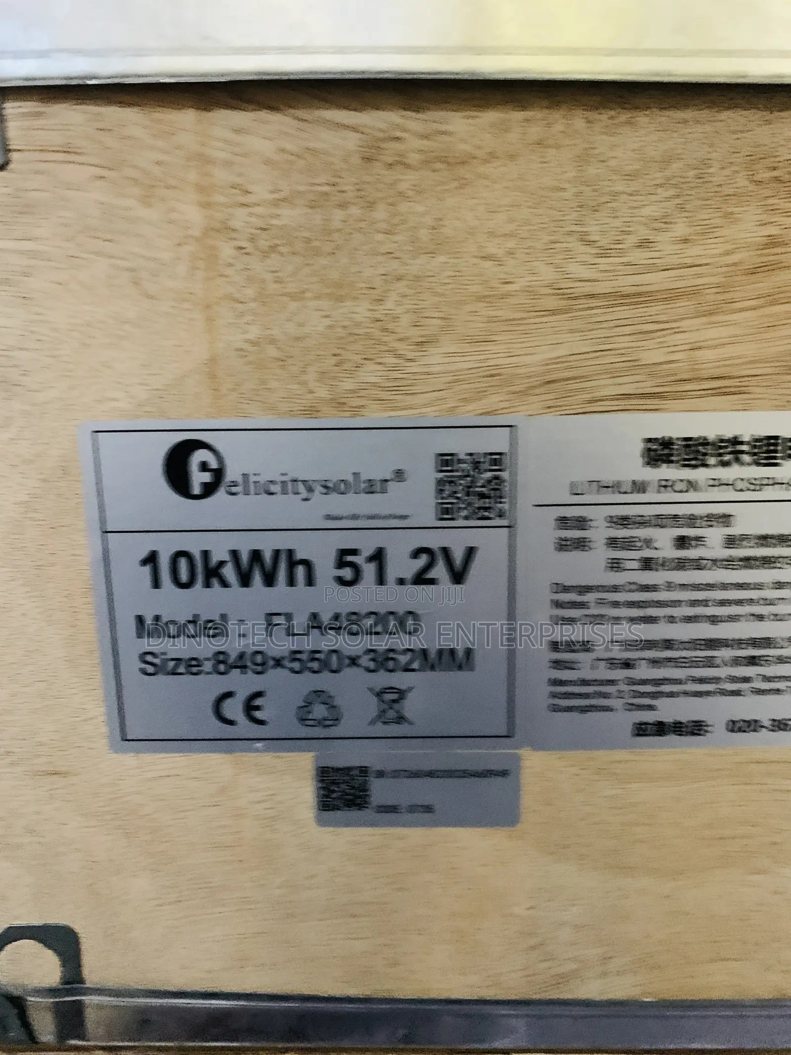 10kwh FLA 51.2v Felicity Solar Lithium Battery