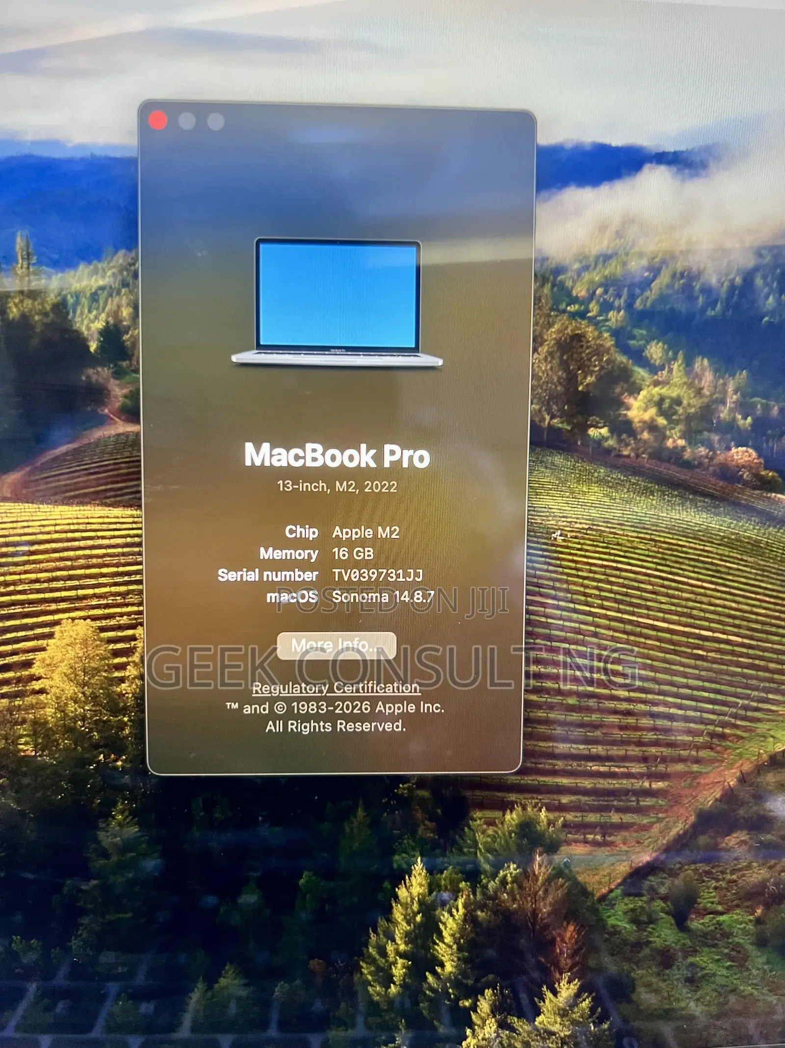Laptop Apple MacBook Pro 2022 M2 16GB Intel Core M2 SSD 256GB