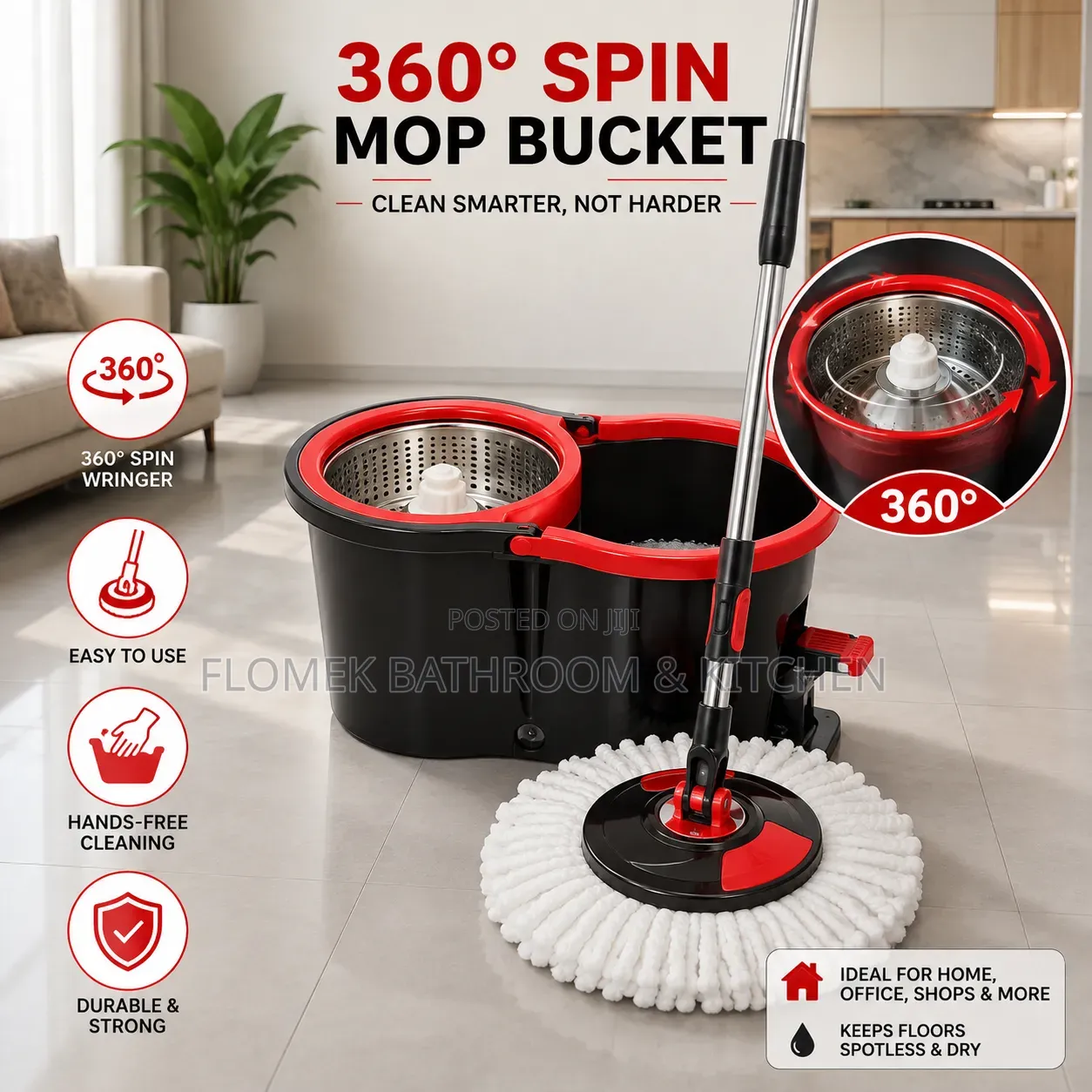 Spin Mop Bucket Set – Complete Cleaning Set