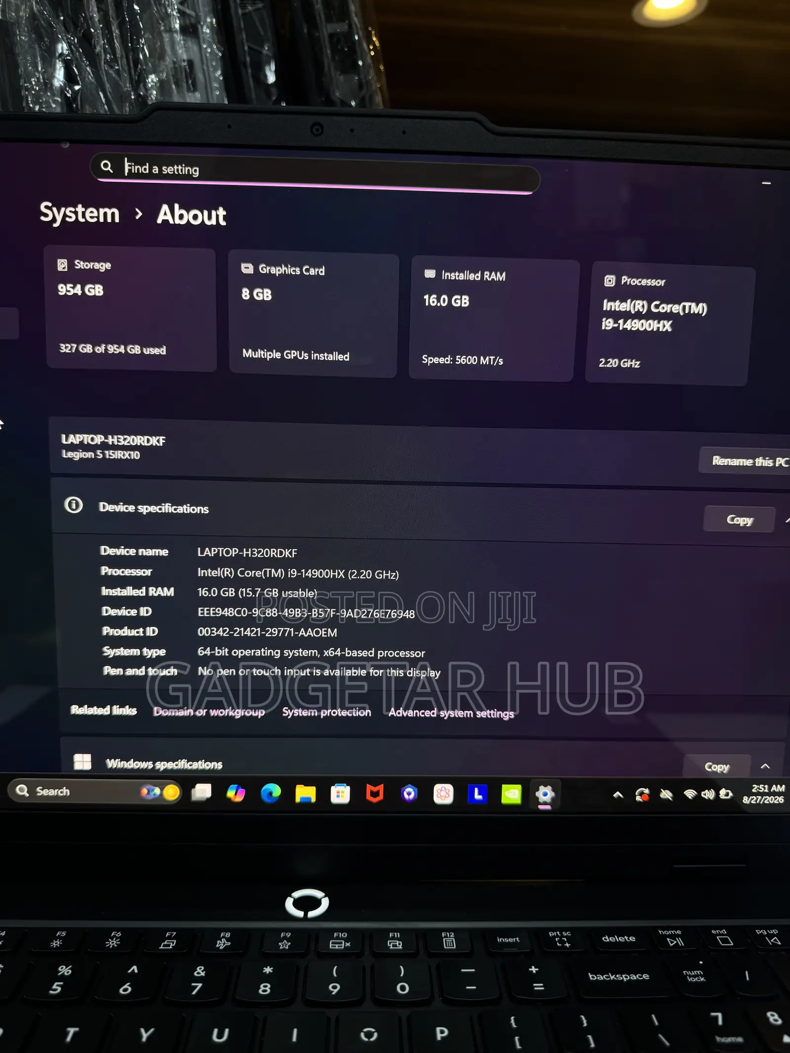 Laptop Lenovo Legion 5 16GB Intel Core i9 SSD 1T