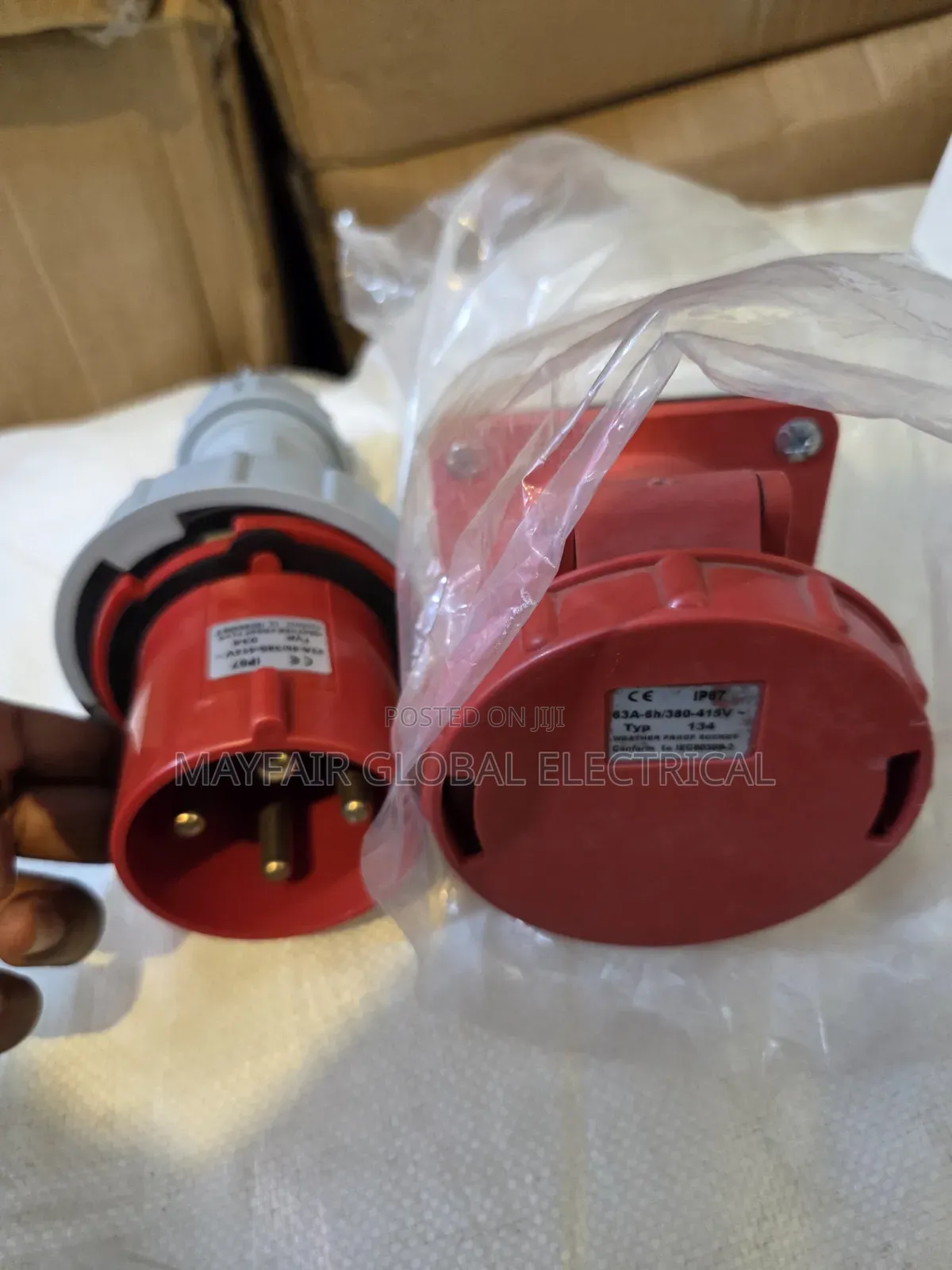Original Heavy-Duty 63A 4pin Industrial Socket