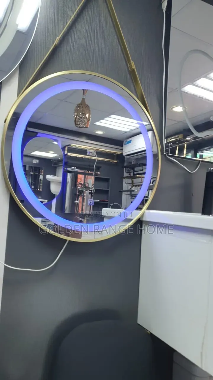 Gold Flame Belt LED Mirror