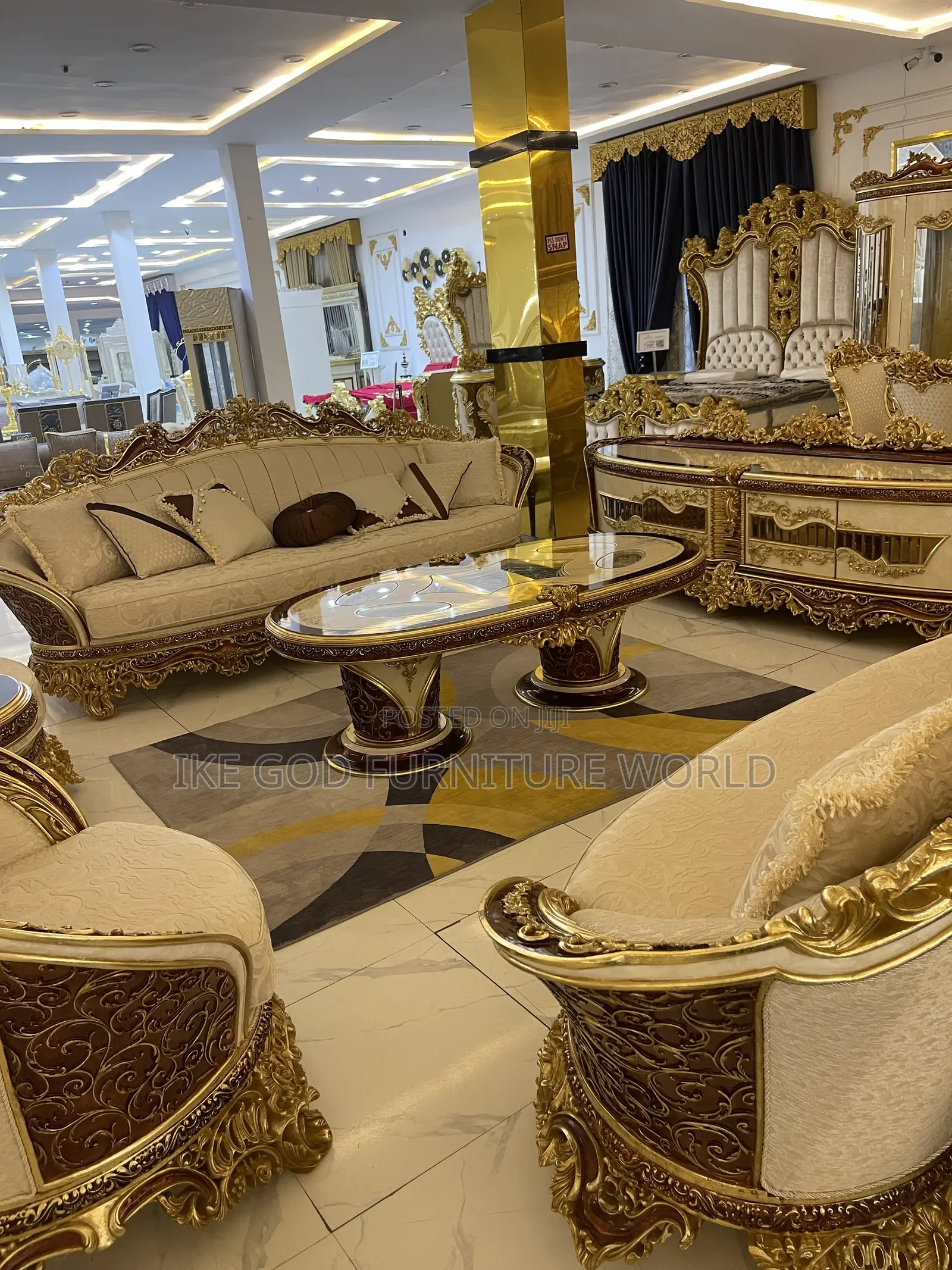 Full Set of High Classic Turkish Royal Fabric Sofa Chair