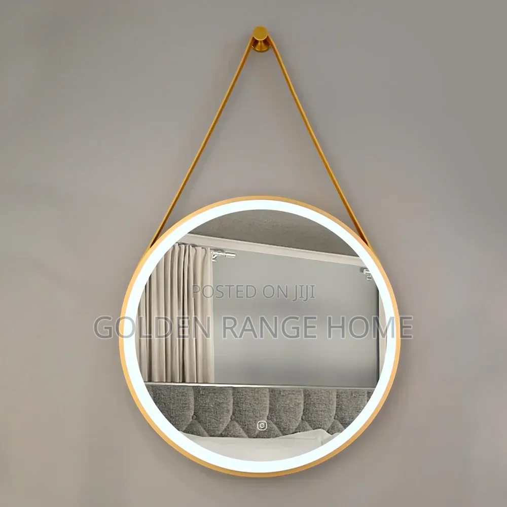 Gold Flame Belt LED Mirror