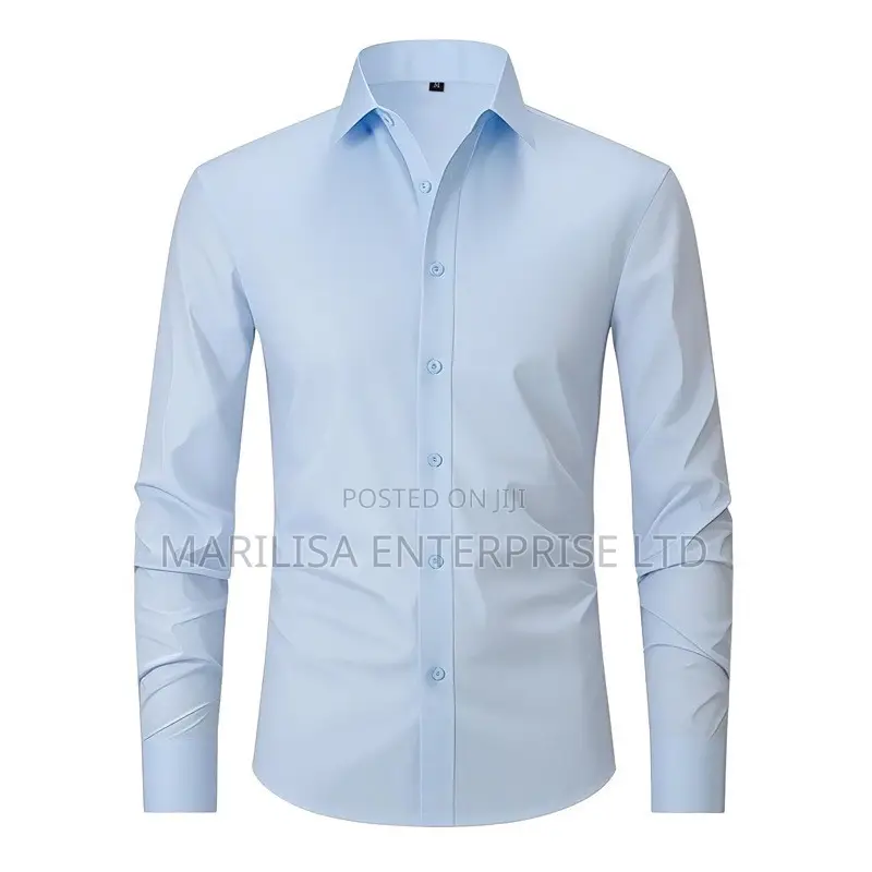 Unisex Slim-Fit Long-Sleeve Dress Shirt (Button-Down Shirt)