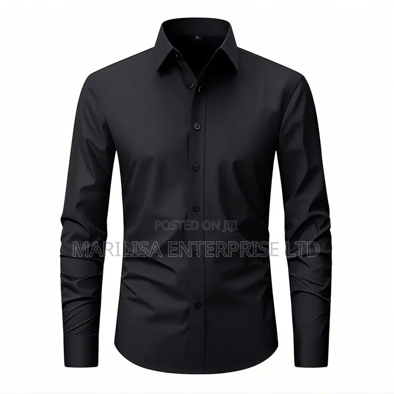 Unisex Slim-Fit Long-Sleeve Dress Shirt (Button-Down Shirt)