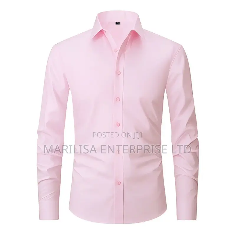 Unisex Slim-Fit Long-Sleeve Dress Shirt (Button-Down Shirt)