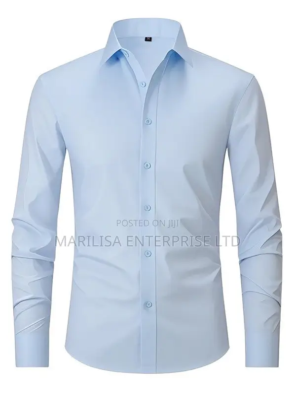 Unisex Slim-Fit Long-Sleeve Dress Shirt (Button-Down Shirt)