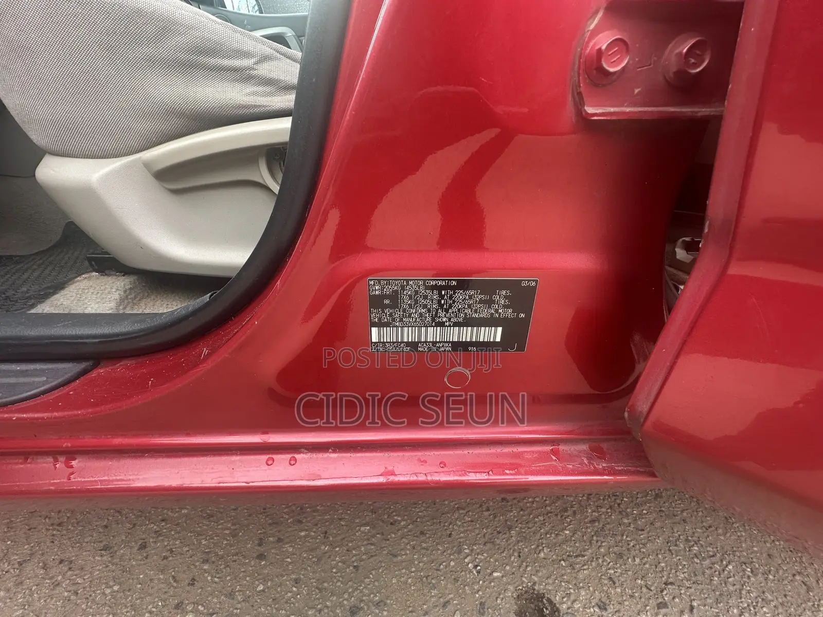 Toyota RAV4 2.0 4x4 2006 Red