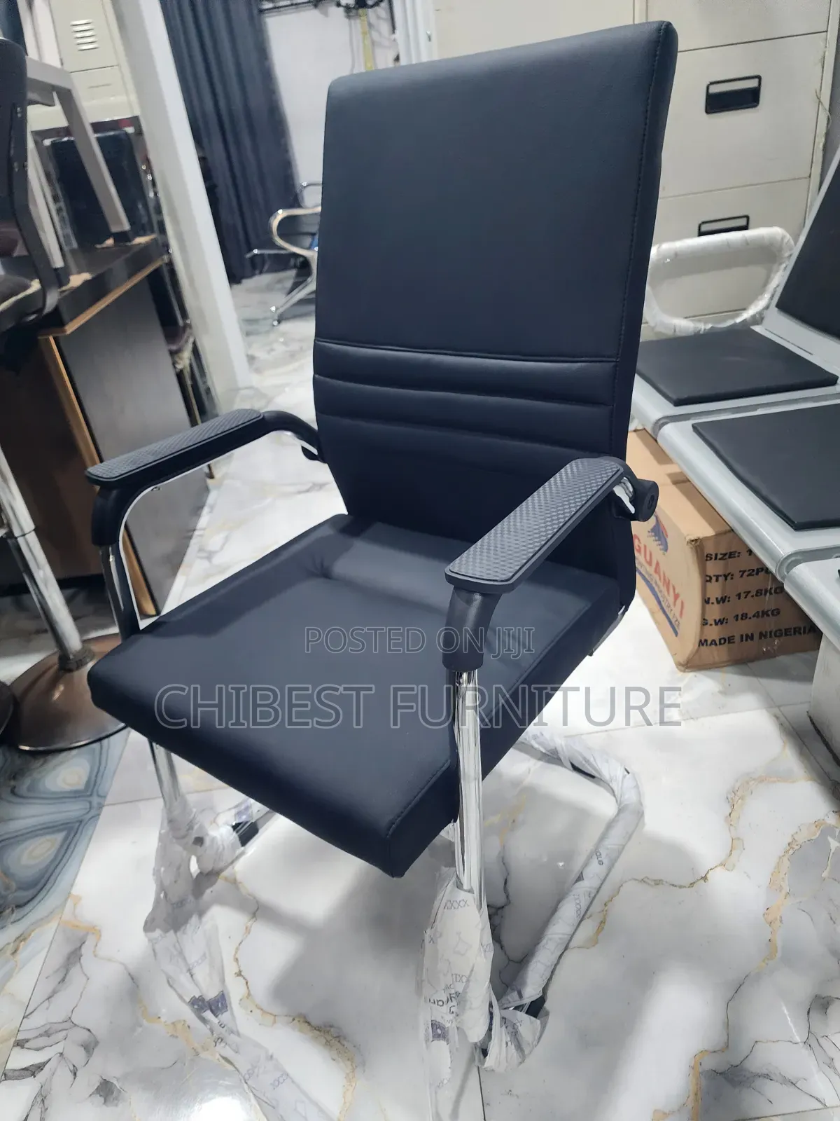 Imported Brand New Visitor's Leather Chair.